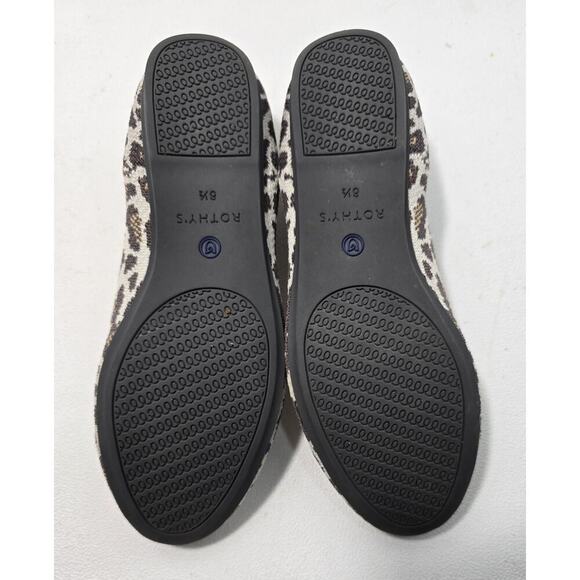 Rothy's The Loafer Mocha Spot Leopard Animal Print Flats Women's Sz 6.5 Slip On - Picture 9 of 10